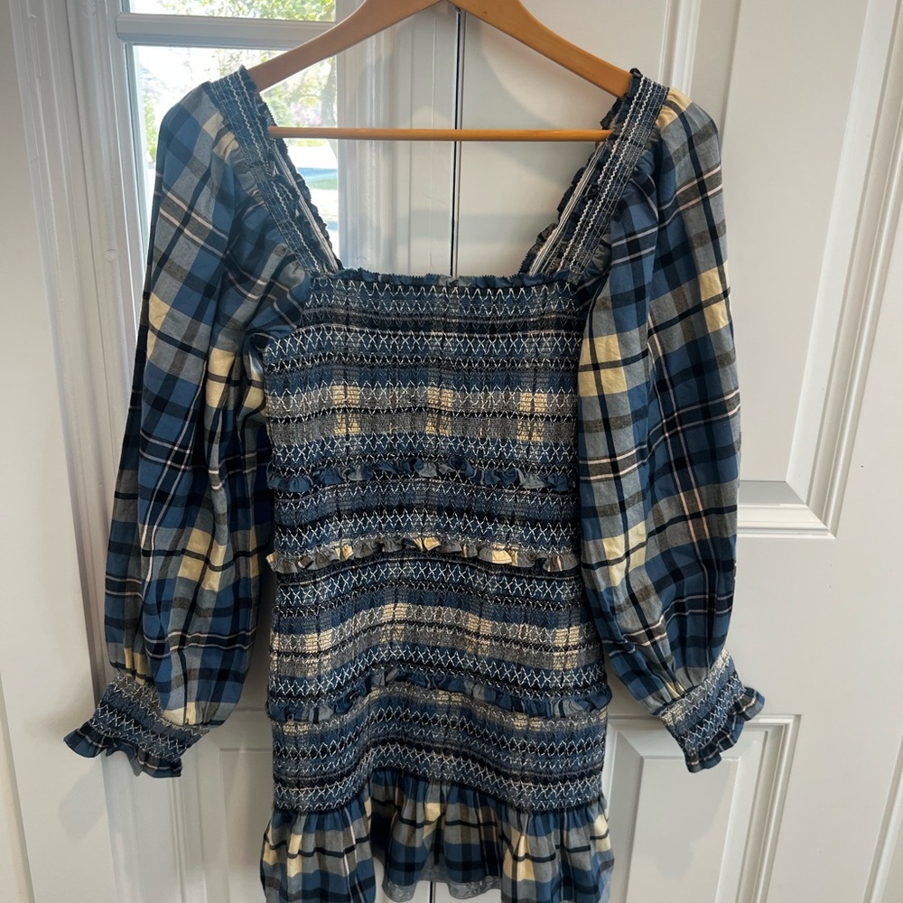 Plaid Smocked Women's Mini Dress - Loveshack Fancy